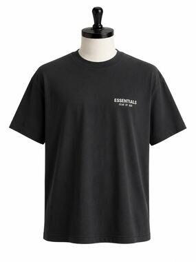 Fear of God Essentials Classic Fit Logo T-Shirt - Black - NWT - Size Large